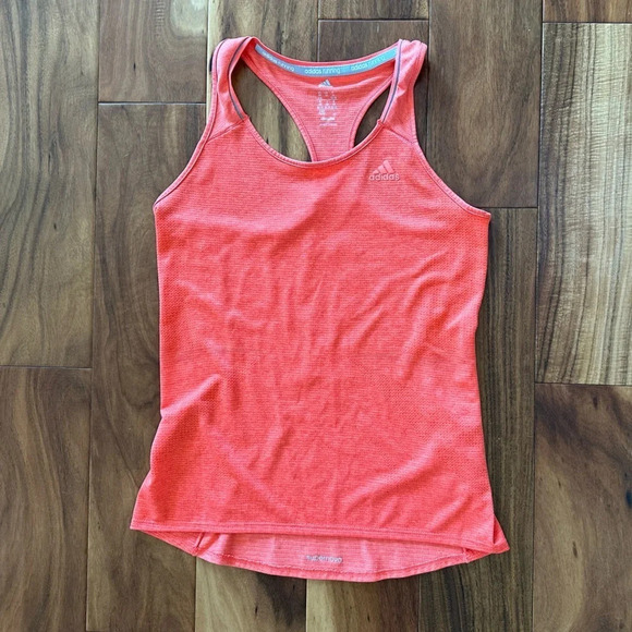 Adidas Running Coral Orange Athletic Tank Top size XS - Picture 1 of 4